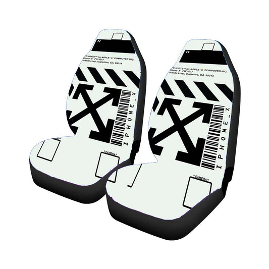 Off White Box Design Stripe Arrow Car Seat Covers Universal Fit