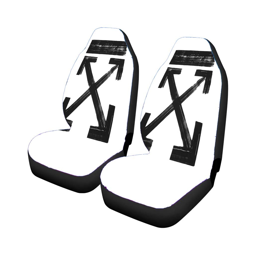 Off White Brushed Arrows car Seat Covers