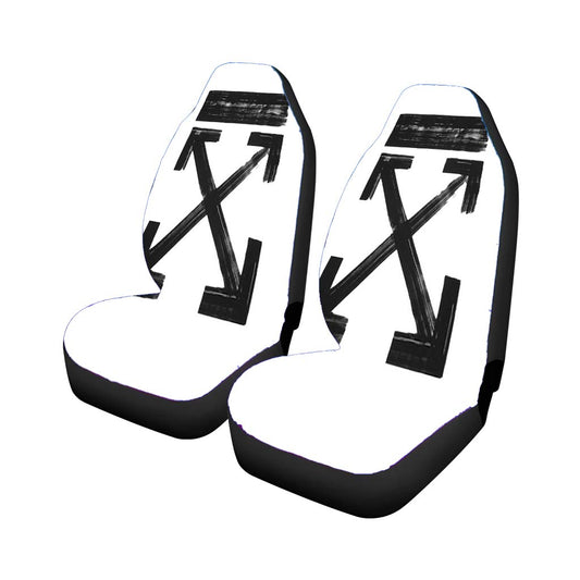 Off White Brushed Arrows Car Seat Covers Universal Fit