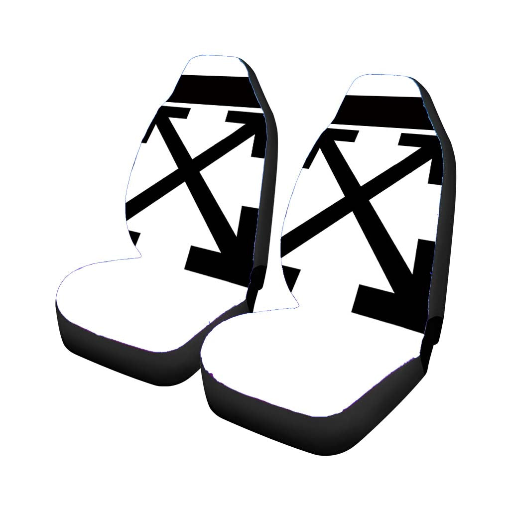 Off White Diagnosal car Seat Covers