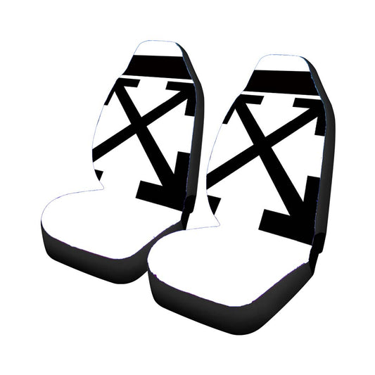 Off White Diagnosal Car Seat Covers Universal Fit