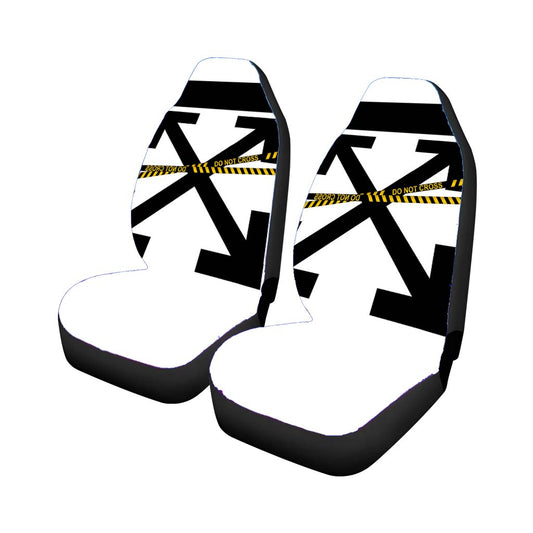 Off White Funny Car Seat Covers Universal Fit