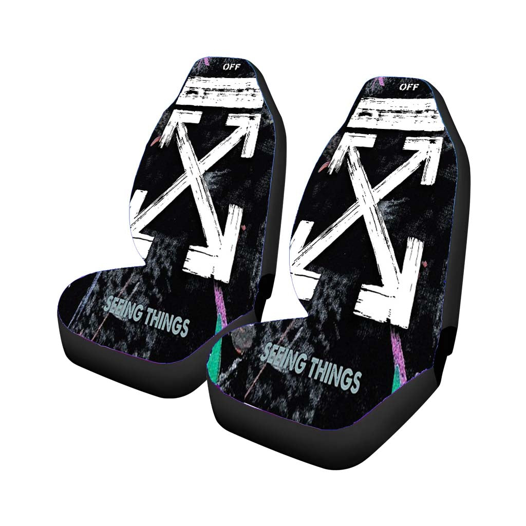 Off White Galaxy Brushed car Seat Covers