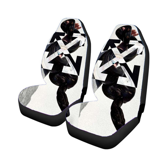 Off White Hand Of Snake Car Seat Covers Universal Fit