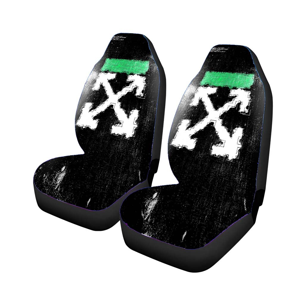 Off White Ice Glass Green car Seat Covers
