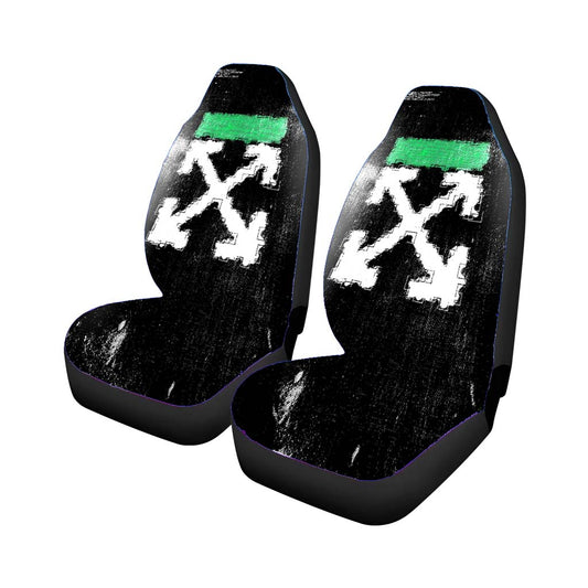 Off White Ice Glass Green Car Seat Covers Universal Fit