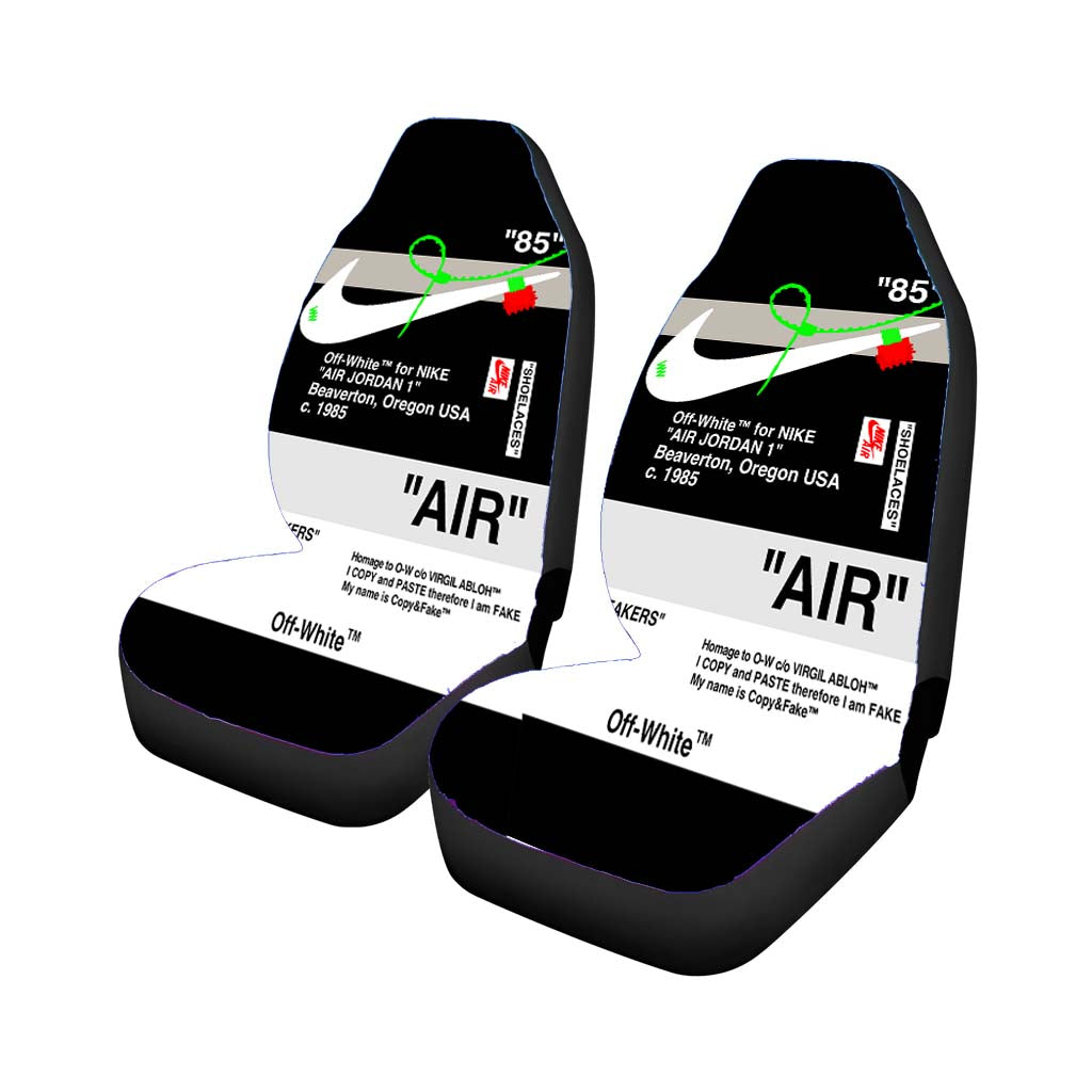 Off White Nike Air Black car Seat Covers