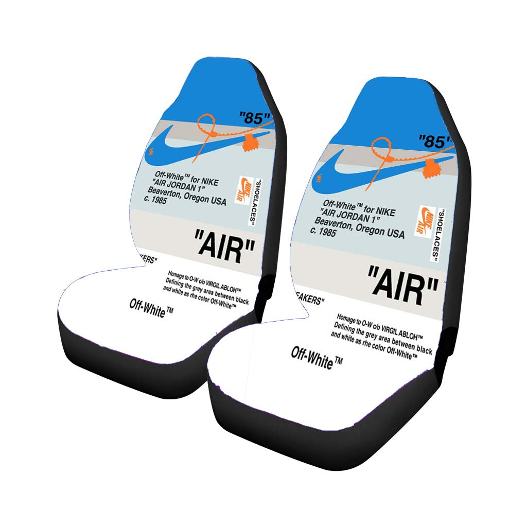 Off White Nike Air Blue car Seat Covers
