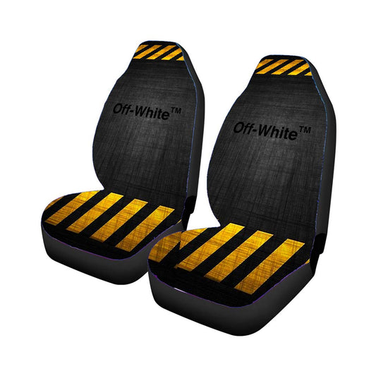 Off White Police Line Car Seat Covers Universal Fit