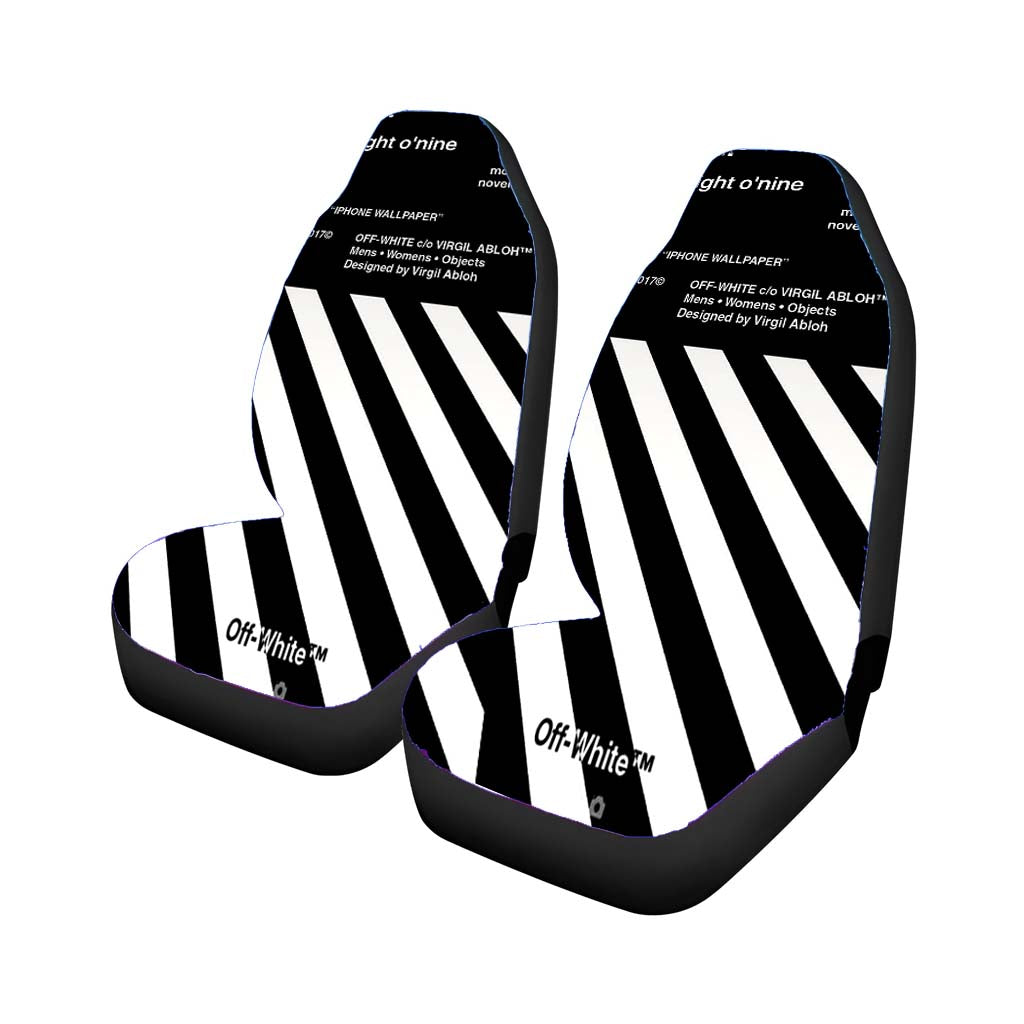 Off White Virgil Abloh Eight Nine Stripe Black car Seat Covers