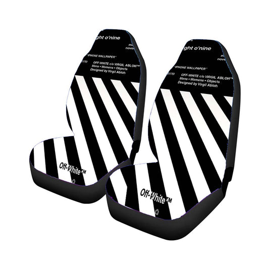 Off White Virgil Abloh Eight Nine Stripe Black Car Seat Covers Universal Fit