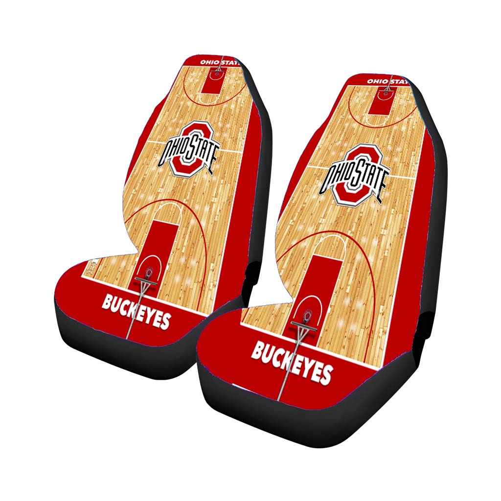 Ohio State Buckeyes Basketball Court car Seat Covers