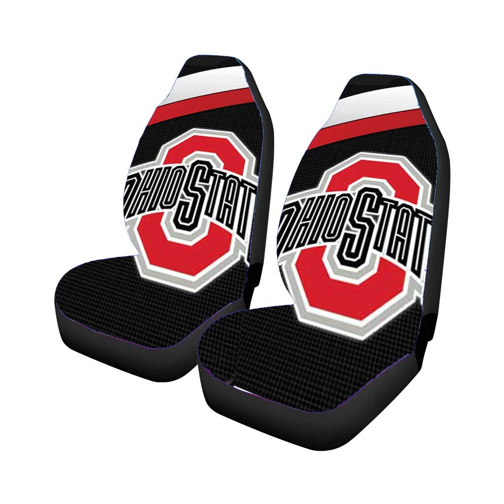 Ohio State Logo Under Stripes car Seat Covers