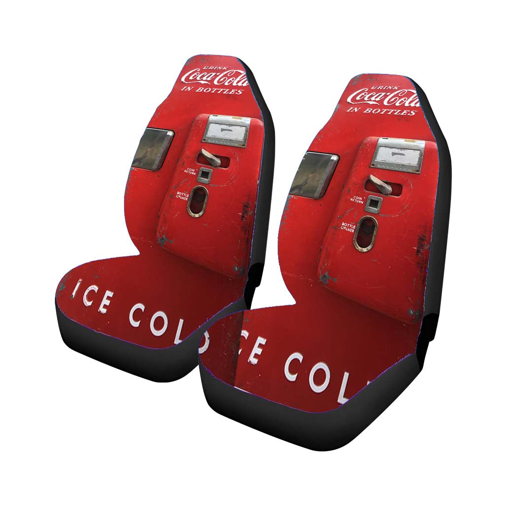 Old Coca Cola Ice Cold Vending Machine car Seat Covers