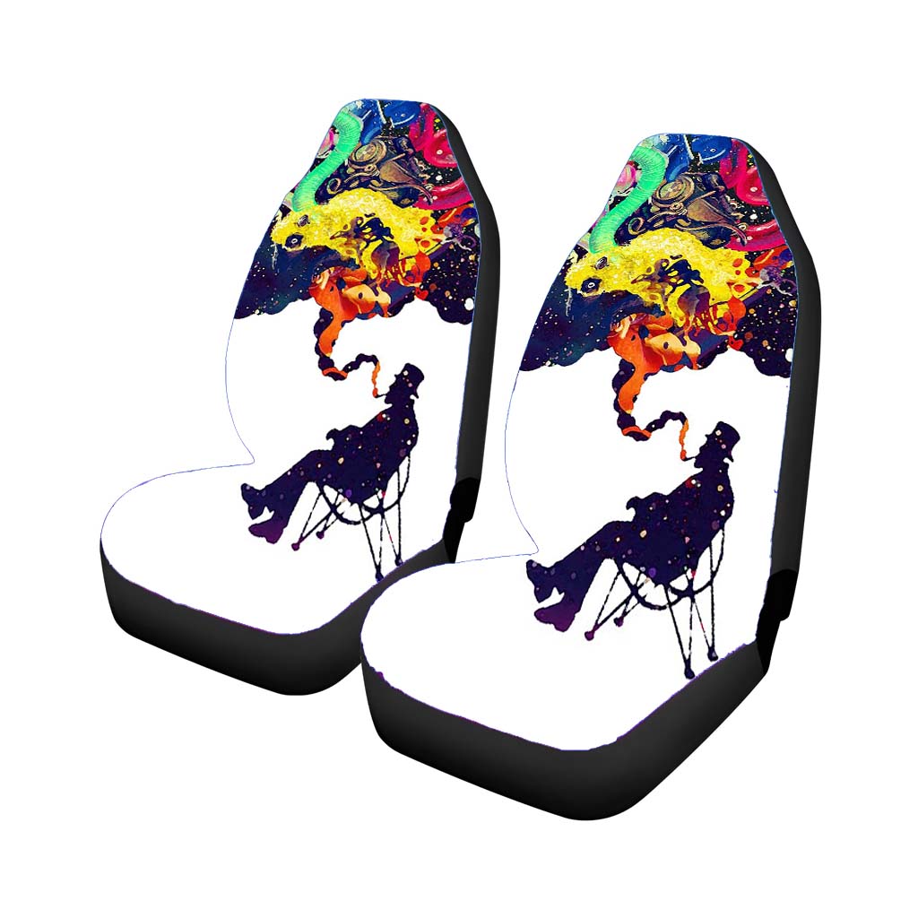 Old Man Smoking Abstract car Seat Covers