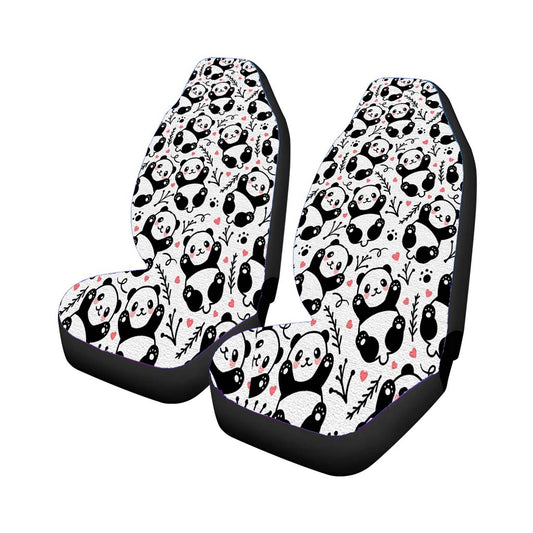 Panda Love And Cute Pattern Universal Fit Car Seat Covers
