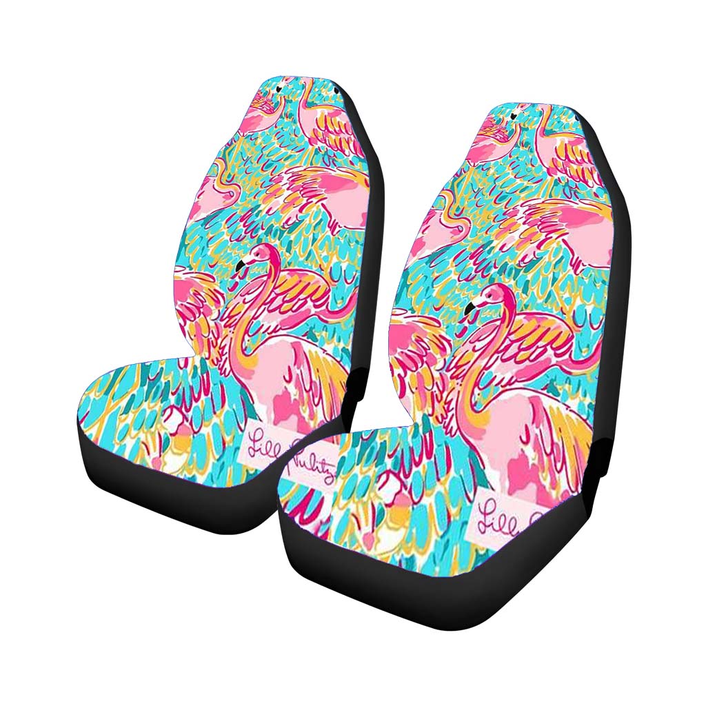 Pattern Lilly Pulitzer Flamingo car Seat Covers
