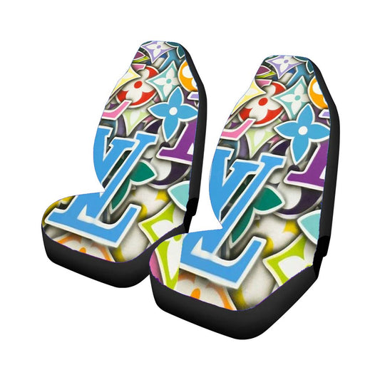 Pattern Takasi Murakami Lv Style Universal Fit Car Seat Covers