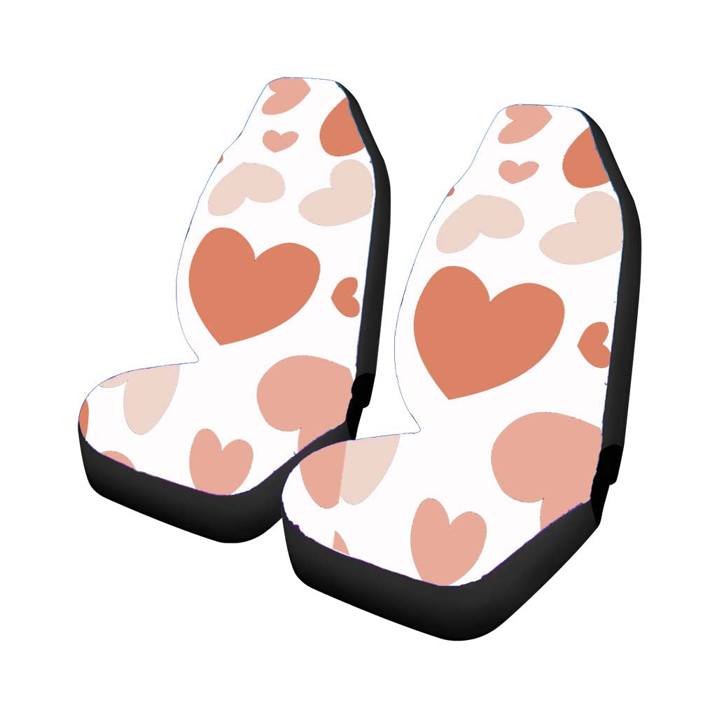 Peach Pattern Of Heart car Seat Covers