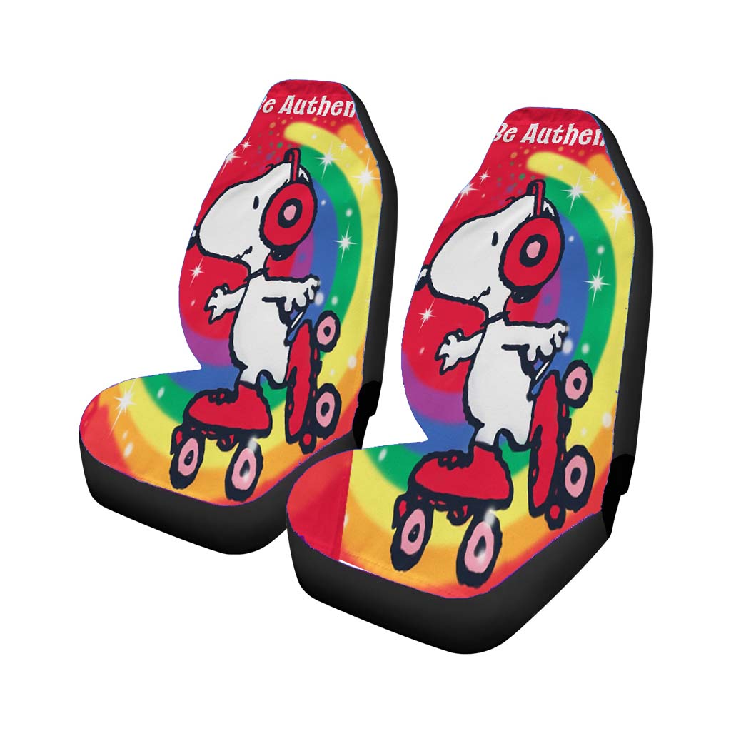 Peanuts Be Authentic Snoopy Roller-Skate car Seat Covers