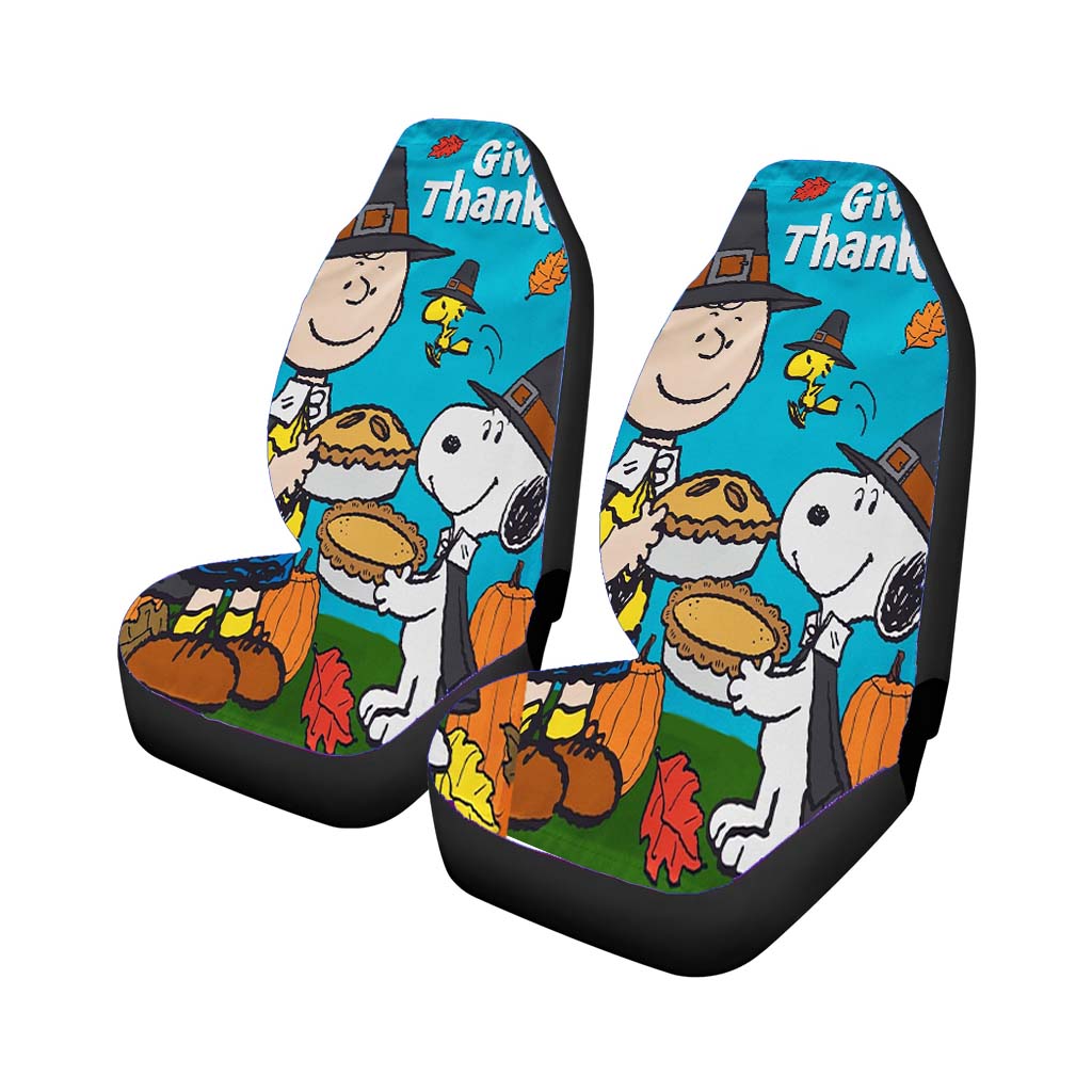 Peanuts Charlie Brown And Snoopy Thanksgiving car Seat Covers
