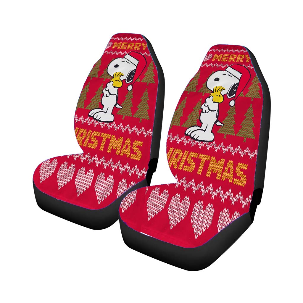 Peanuts Christmas Snoopy car Seat Covers