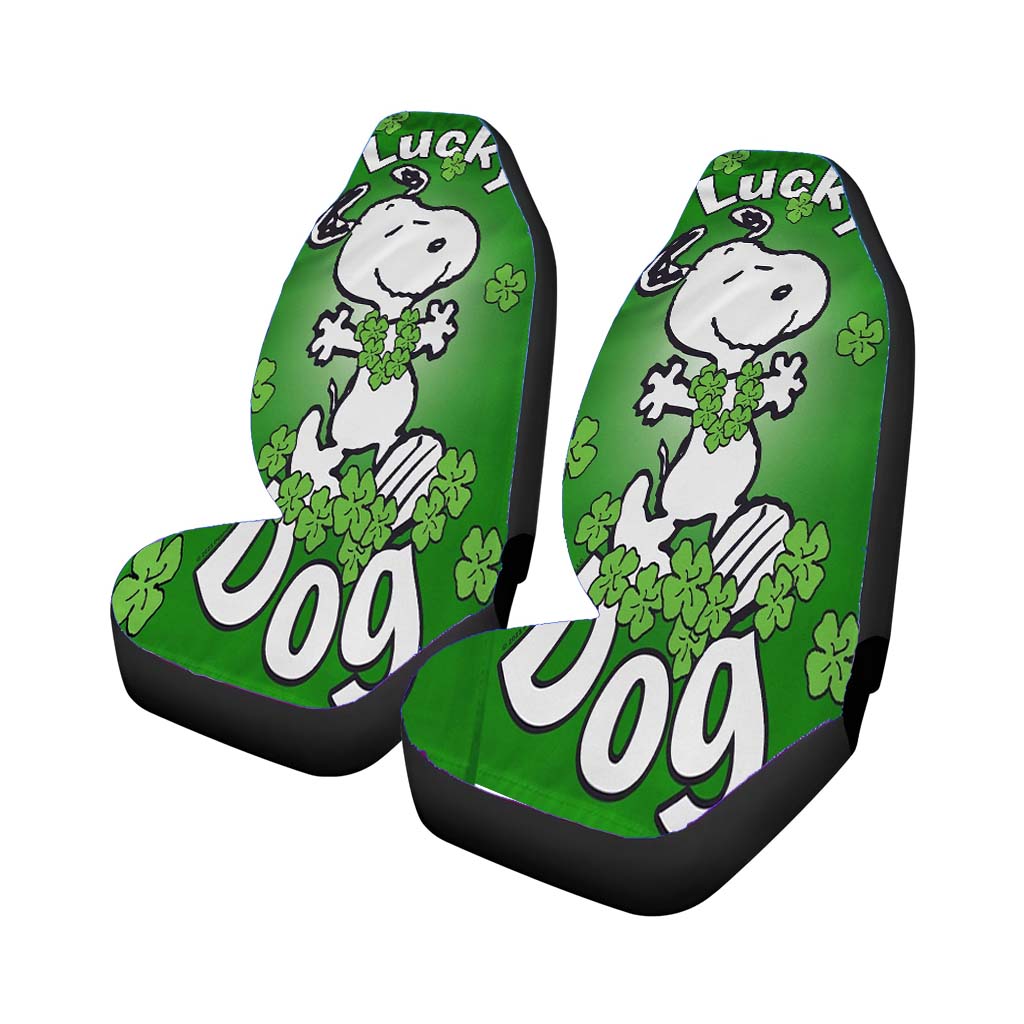 Peanuts Clover Dancing Snoopy car Seat Covers