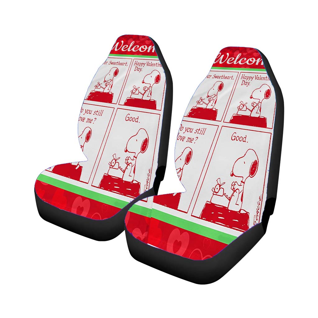 Peanuts Comic Strip Valentine Snoopy car Seat Covers