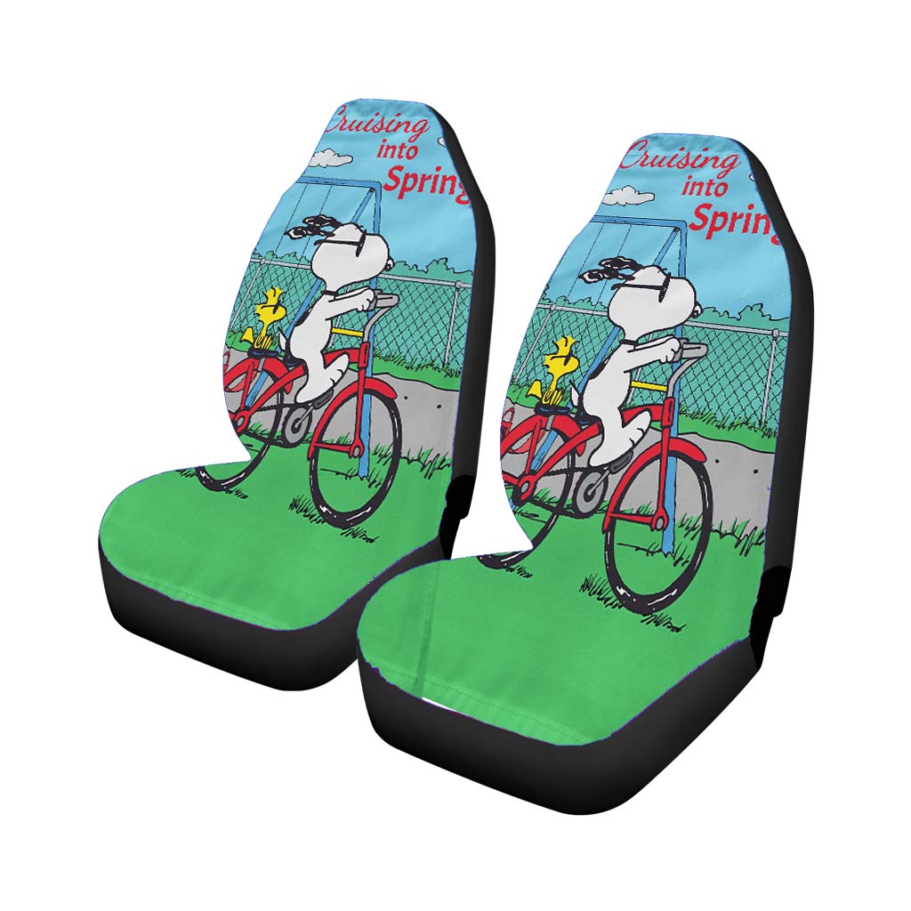 Peanuts Cruising Into Spring car Seat Covers