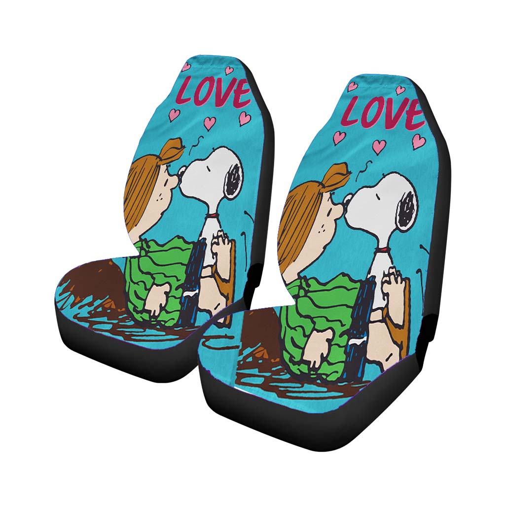 Peanuts Funny Snoopy Valentine'S Day car Seat Covers