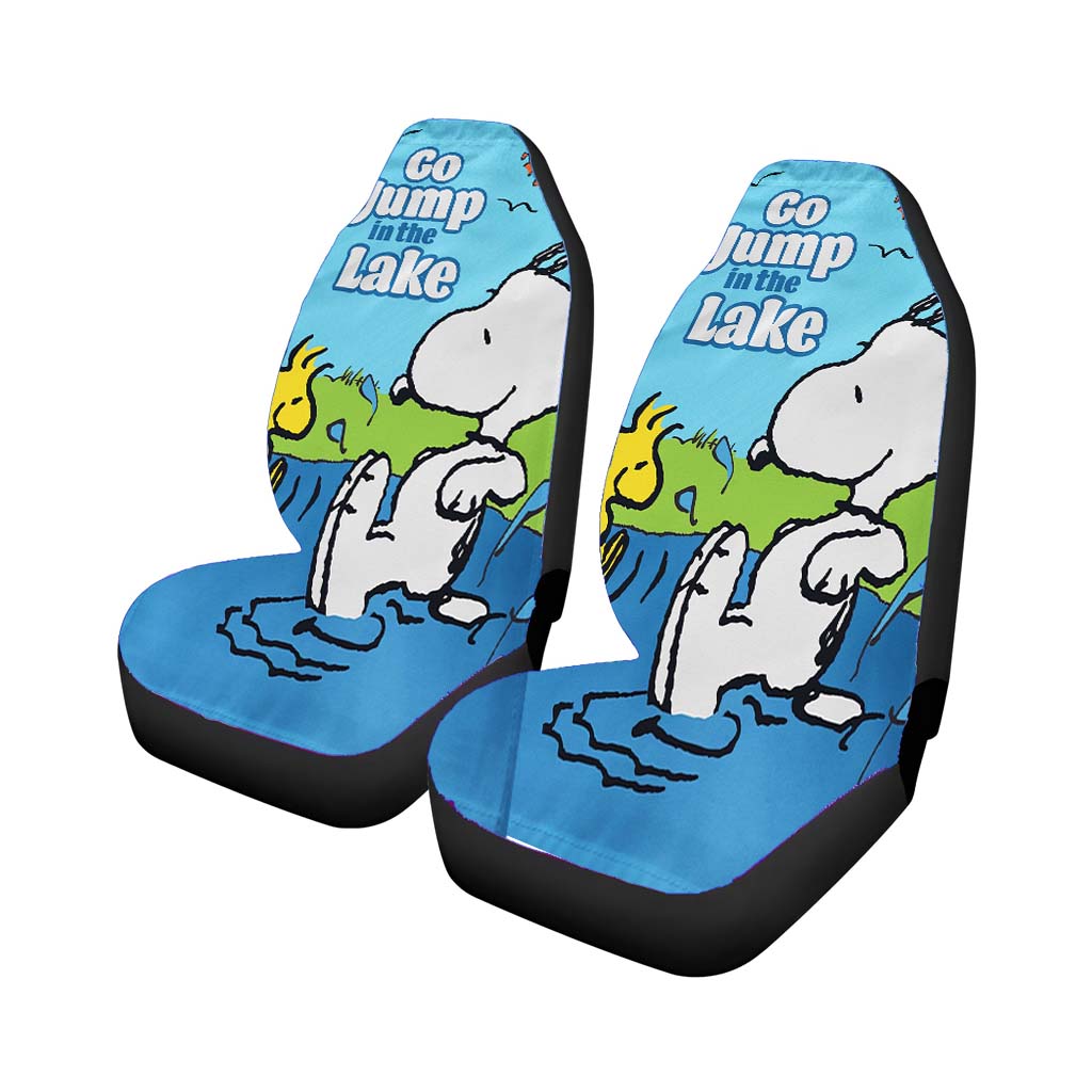Peanuts Go Jump In The Lake Snoopy car Seat Covers