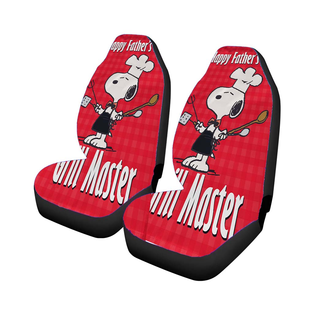 Peanuts Happy Father'S Day Grill Master car Seat Covers