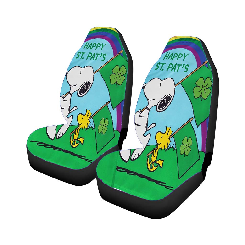 Peanuts Happy St Pats Snoopy car Seat Covers
