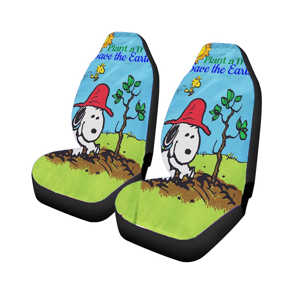 Peanuts Plant A Tree car Seat Covers