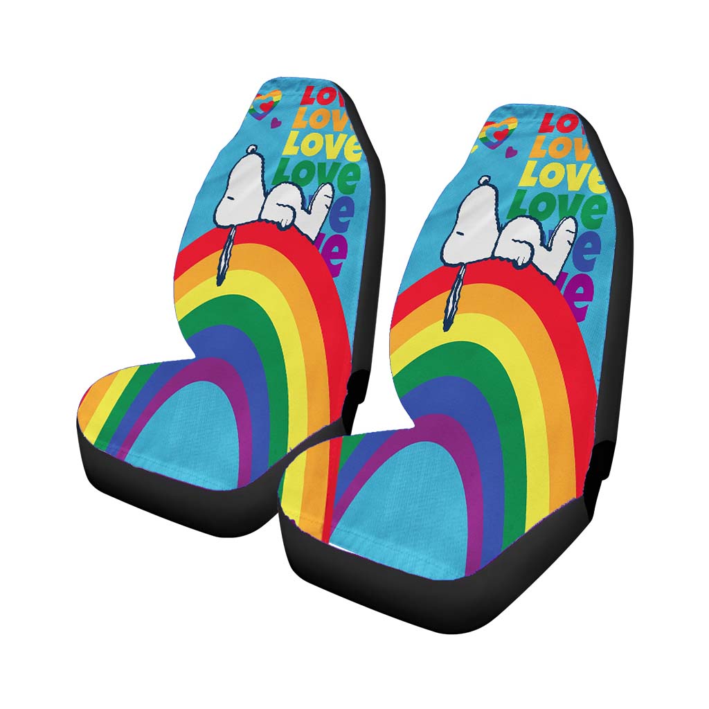 Peanuts Rainbow Pride Snoopy car Seat Covers