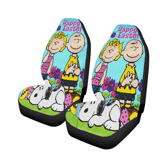 Peanuts Snoopy And Charlie Brown Easter Universal Fit Car Seat Covers