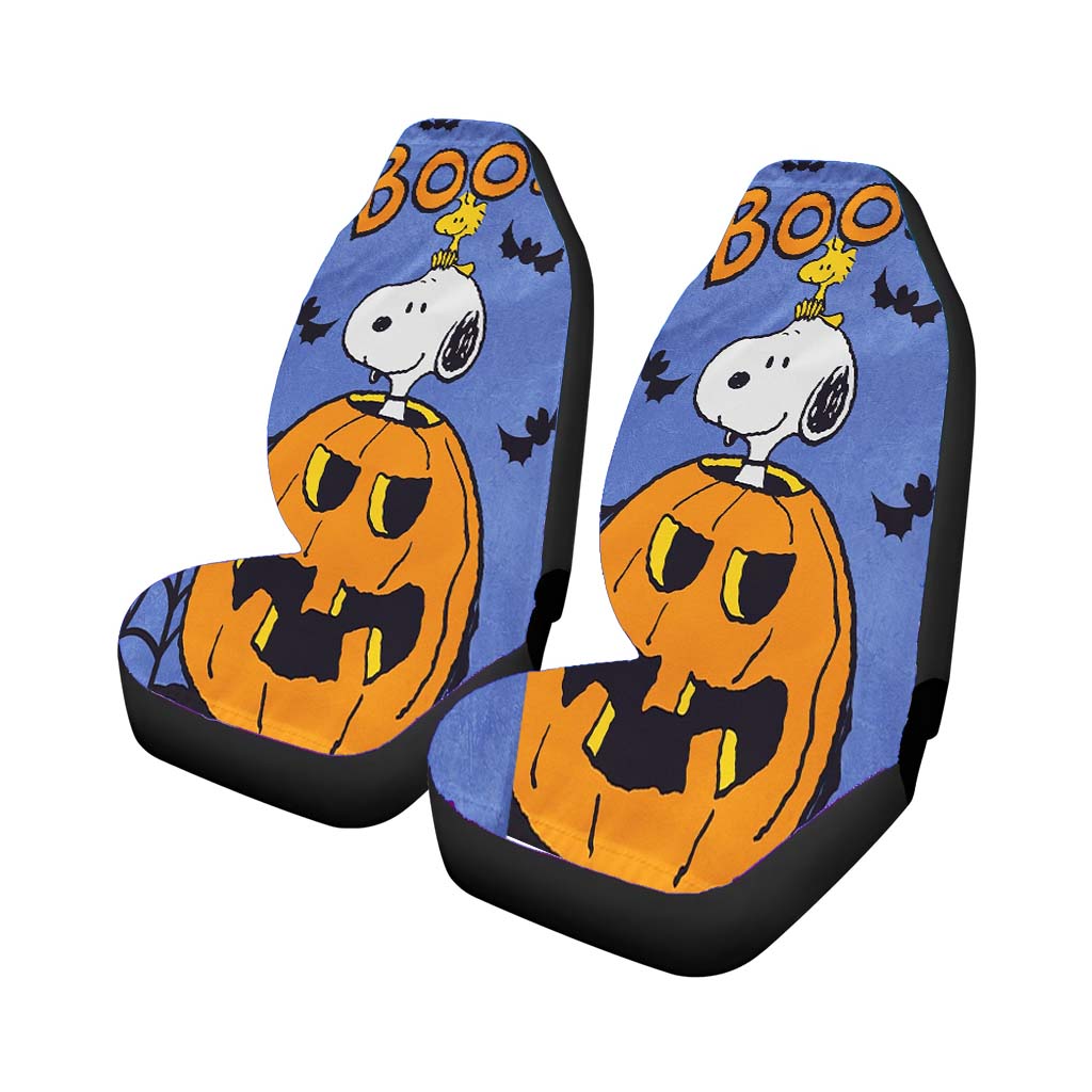Peanuts Snoopy And Woodstock Halloween car Seat Covers