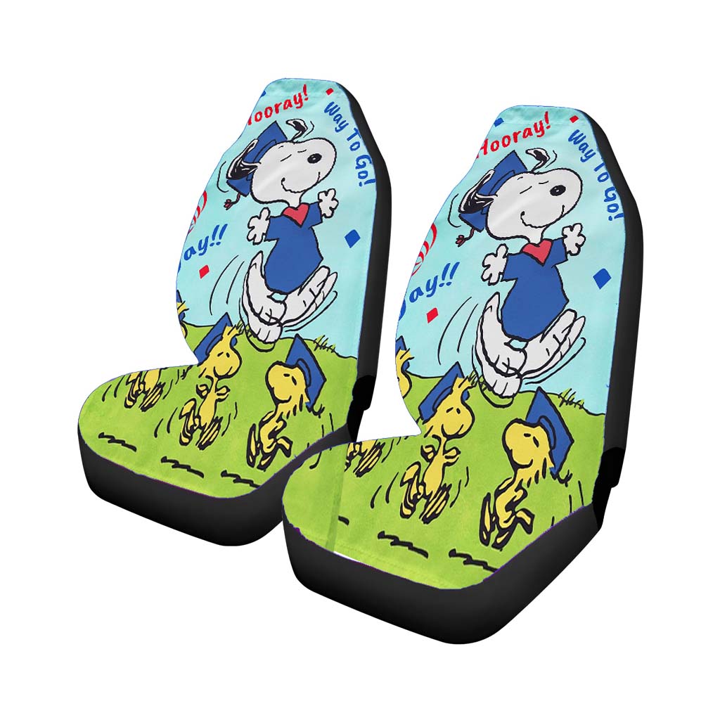 Peanuts Snoopy Graduation car Seat Covers