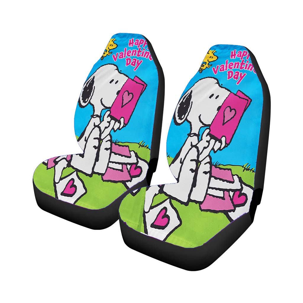 Peanuts Snoopy Happy Valentines Day car Seat Covers