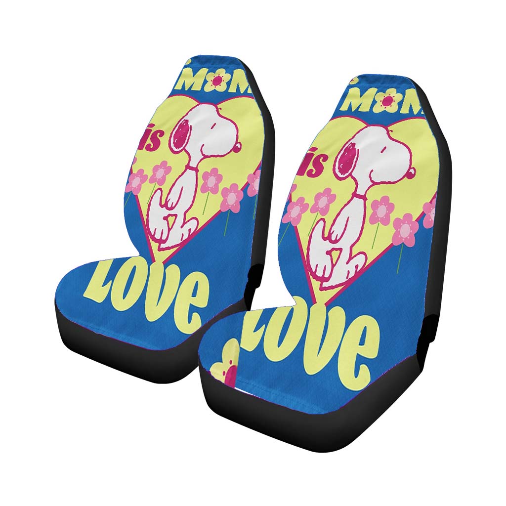 Peanuts Snoopy Mom Love car Seat Covers