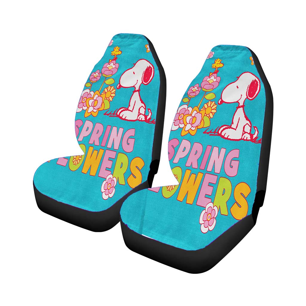 Peanuts Spring Flowers car Seat Covers