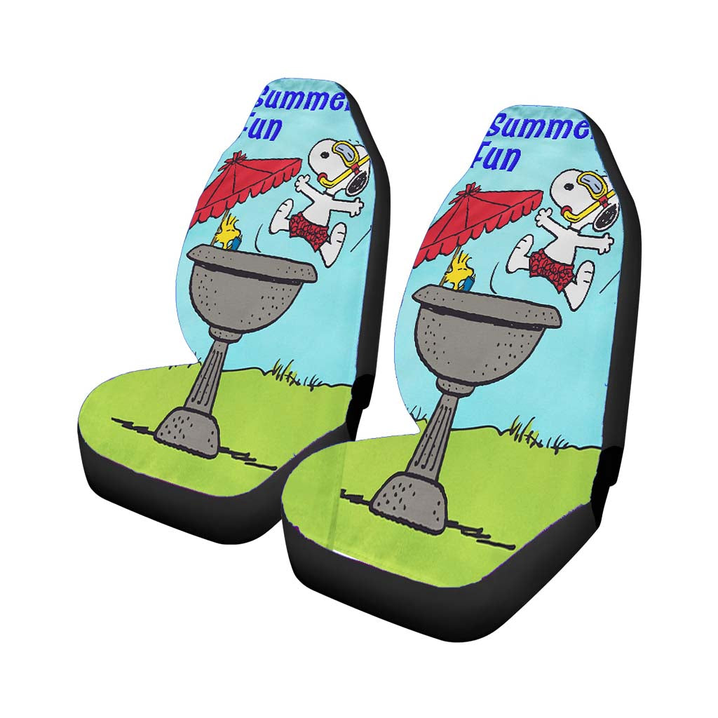 Peanuts Summer Fun Snoopy & Woodstock car Seat Covers