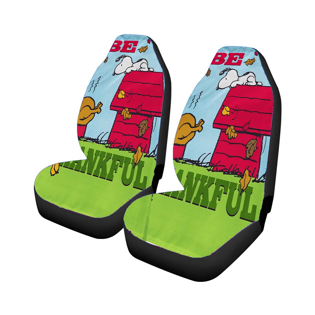 Peanuts Thankful Snoopy Turkey Thanksgiving car Seat Covers
