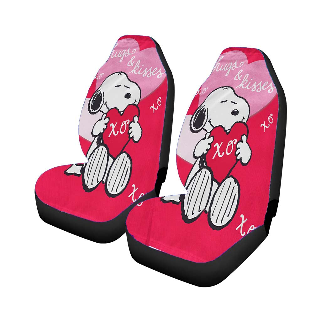Peanuts Valentines Day Hugs And Kisses car Seat Covers