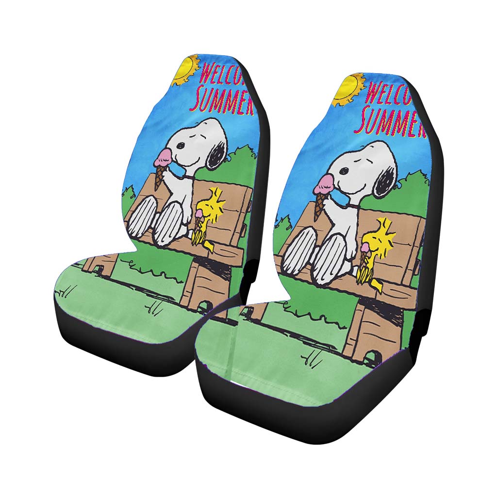 Peanuts Welcome Summer Snoopy & Woodstock car Seat Covers