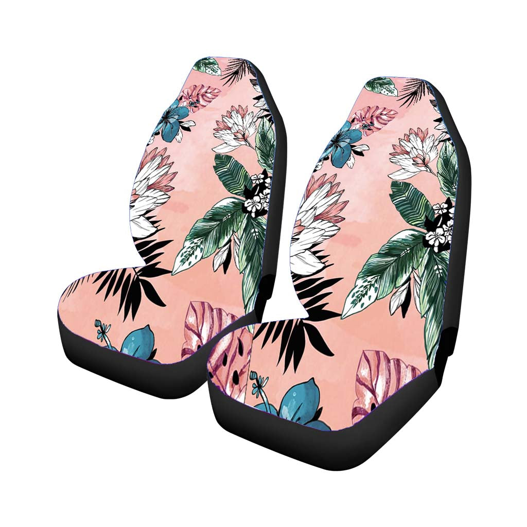 Pink Beach Flower car Seat Covers