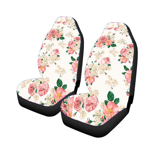 Pink Carnations Floral Car Seat Covers Universal Fit