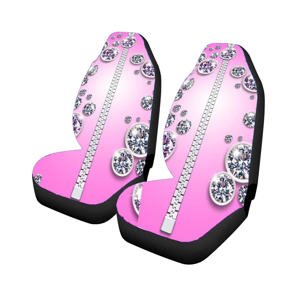 Pink Diamond Zipper Pattern car Seat Covers