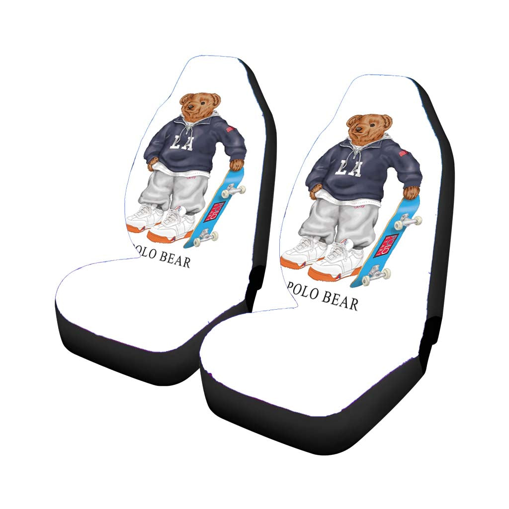 Polo Bear Skateboarding car Seat Covers