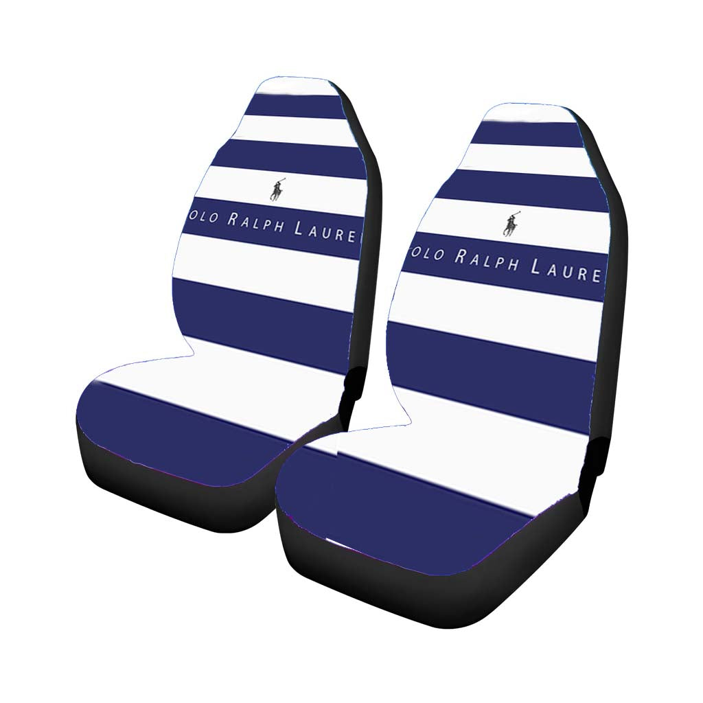 Polo Ralph Lauren Blue White Stripes car Seat Covers